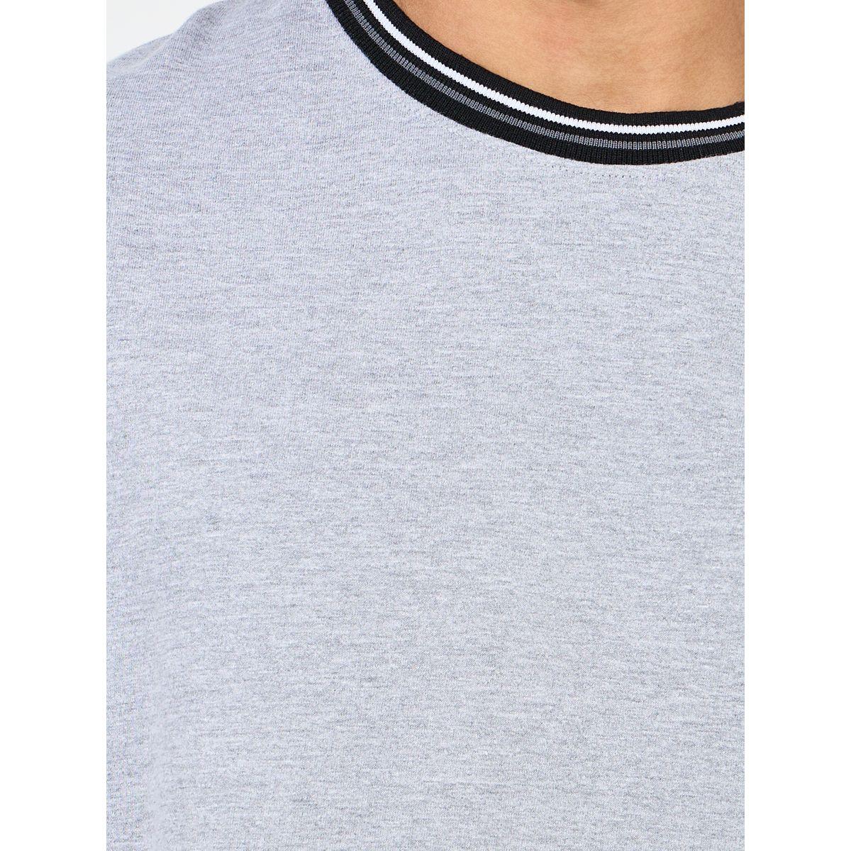 تيشيرت تيري سادة مع ياقة بتفاصيل مضلعة-men-clothing-tshirtsandpolos-tshirts-image-3