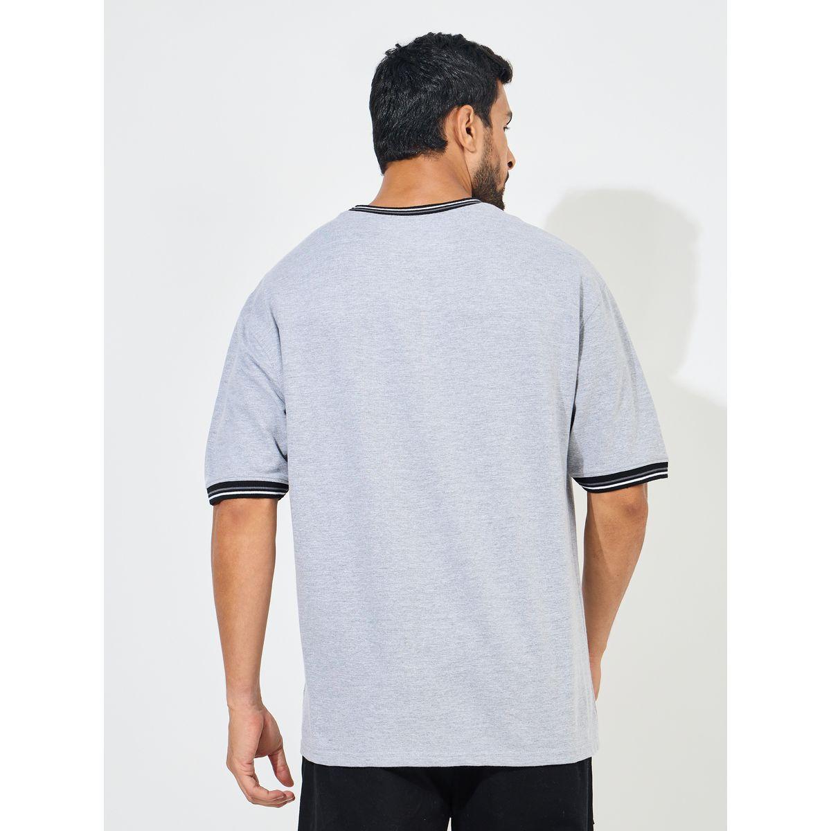 تيشيرت تيري سادة مع ياقة بتفاصيل مضلعة-men-clothing-tshirtsandpolos-tshirts-image-4