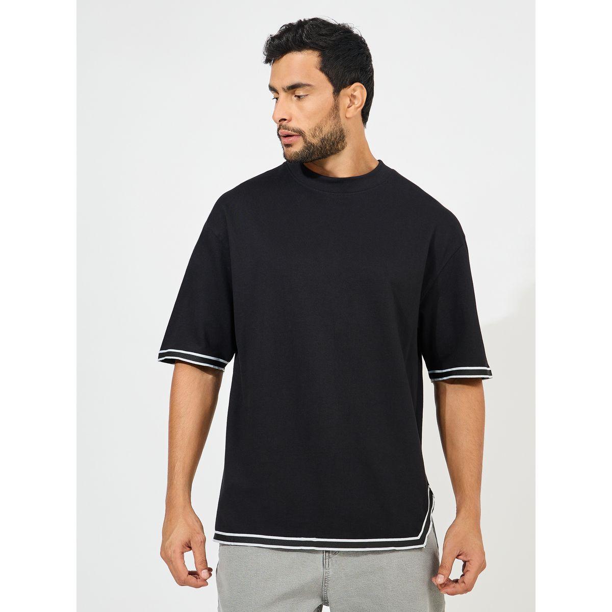 تيشيرت قطن تيري بحواف مُتباينة-men-clothing-tshirtsandpolos-tshirts-image-1