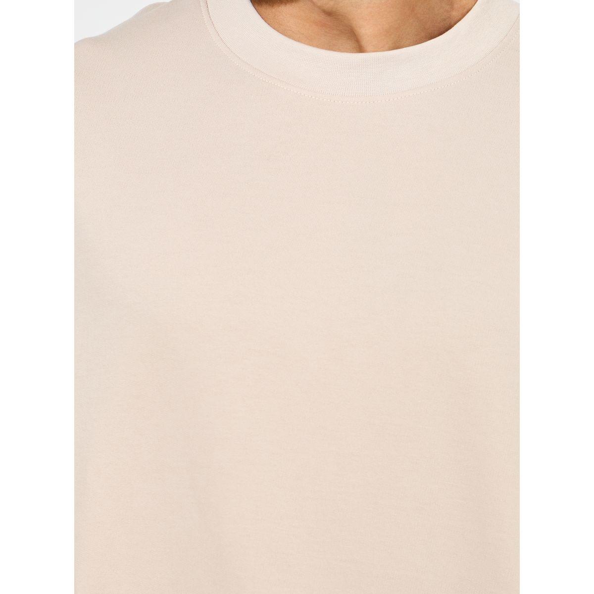Styli Mock Neck Cotton Terry T-Shirt with Hem Tape Detail-men-clothing-tshirtsandpolos-tshirts-image-3