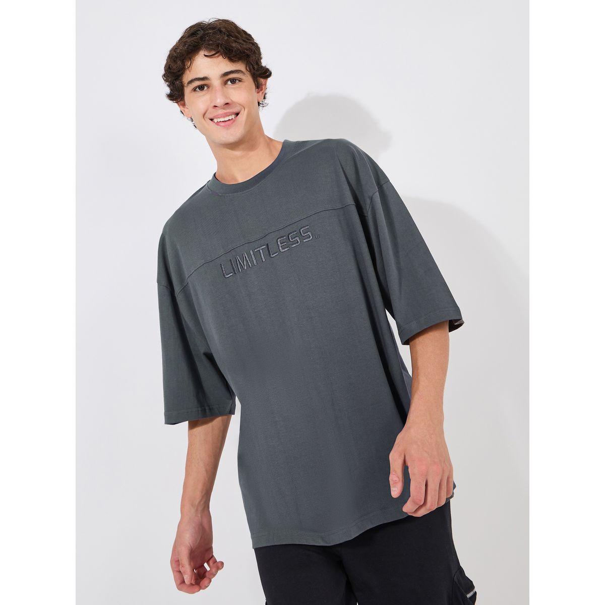 Styli Heavy Cotton Jersey Boxy T-Shirt with Embroidery Detail-men-clothing-tshirtsandpolos-tshirts-image-1