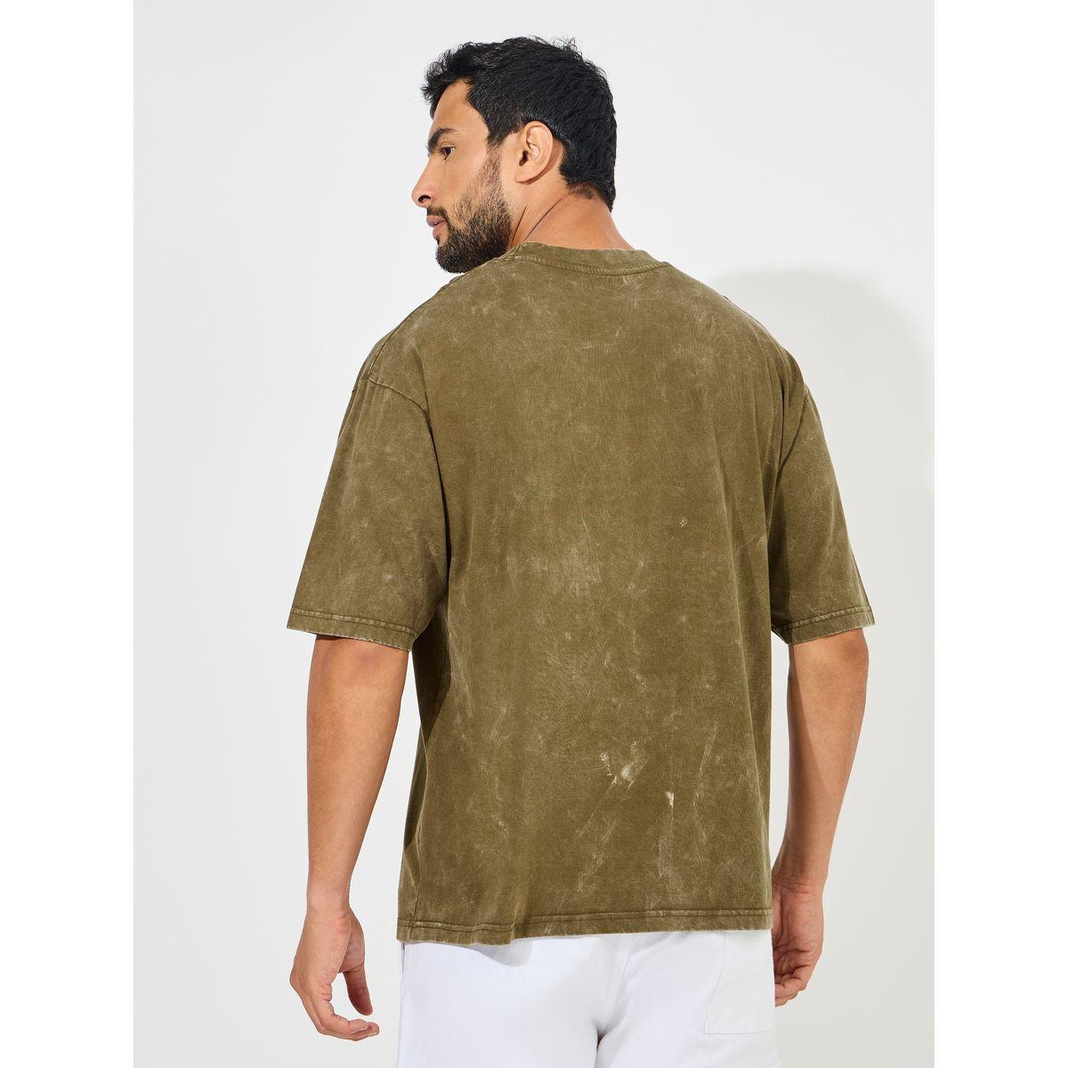 تيشيرت فضفاض بتفاصيل مشطوفة مع حزوز-men-clothing-tshirtsandpolos-tshirts-image-4