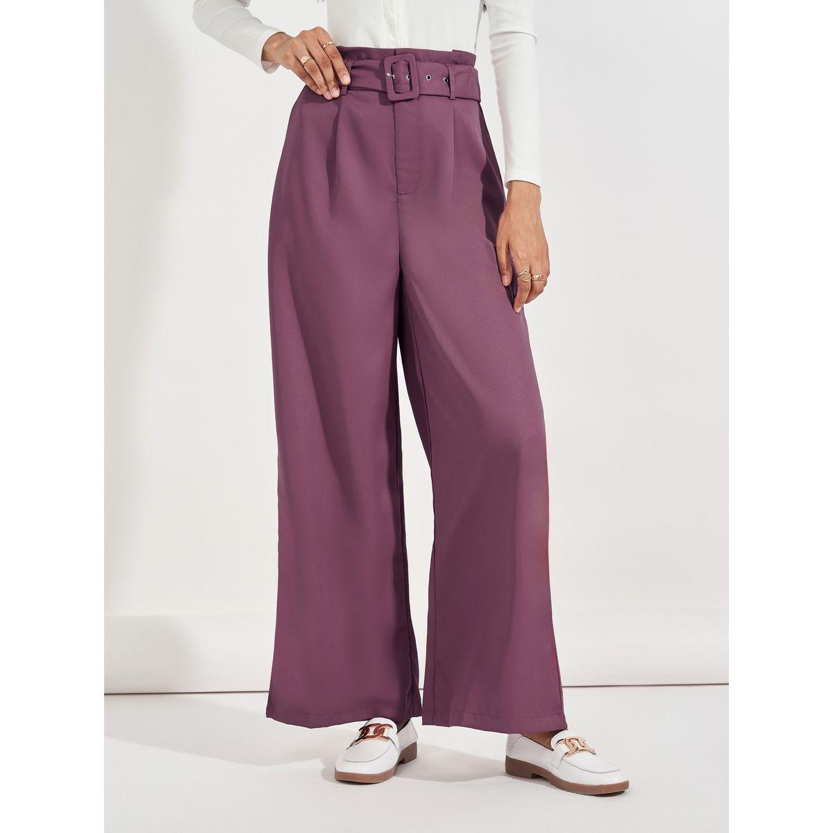Styli Elevate High Rise Wide Leg Belted Twill Pants-women-clothing-bottoms-trousers-image-2