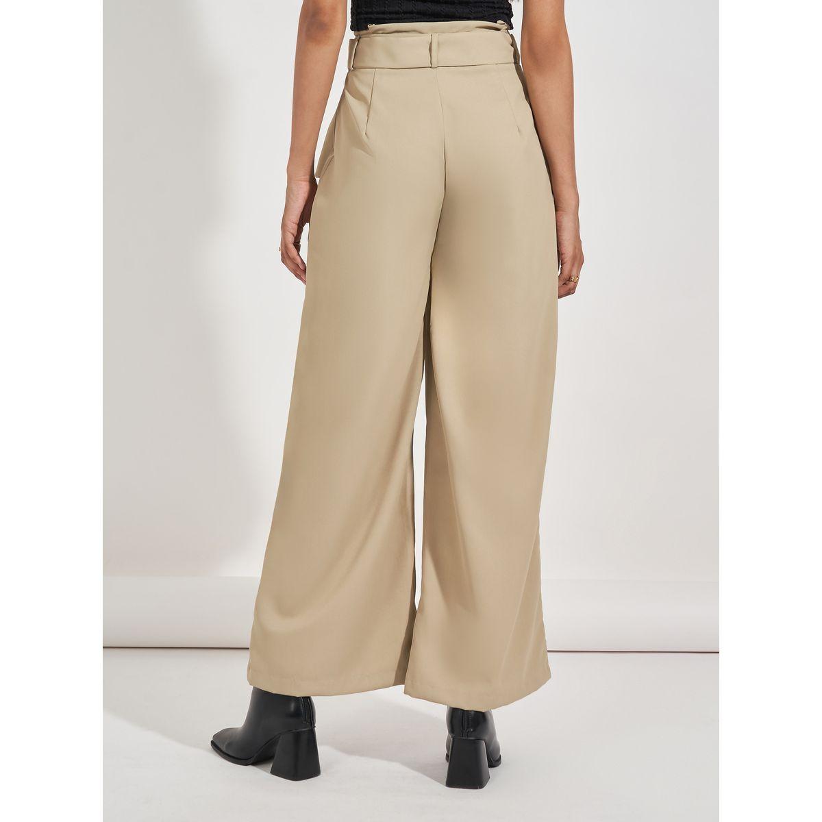 Styli Elevate High Rise Wide Leg Belted Twill Pants-women-clothing-bottoms-trousers-image-4