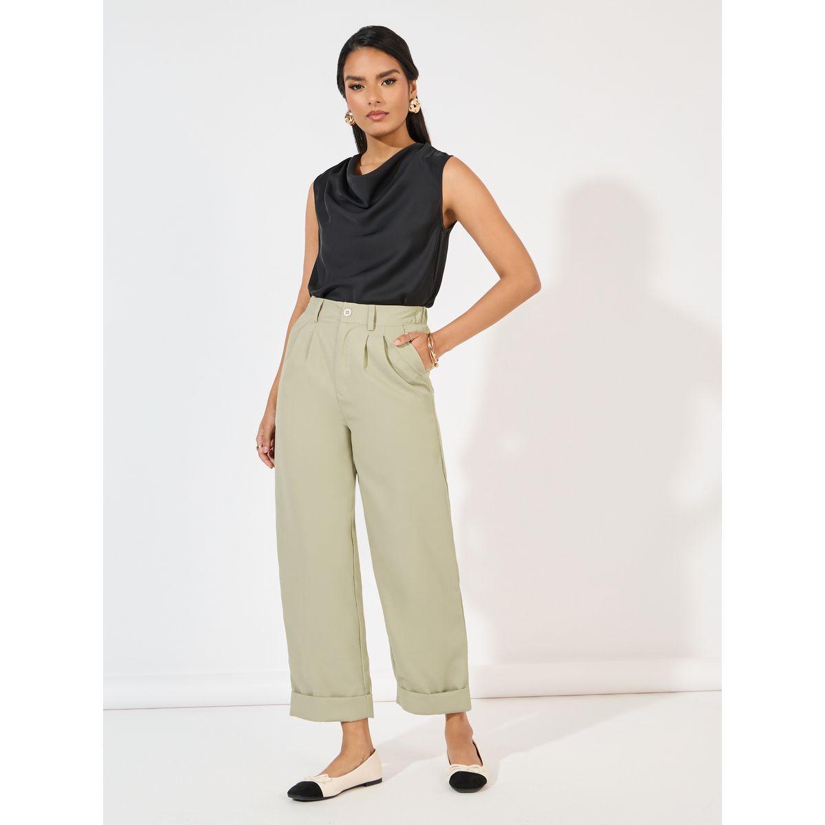 Styli Elevate High Rise Turn-Up Hem Ankle Length Pants-women-clothing-bottoms-trousers-image-1