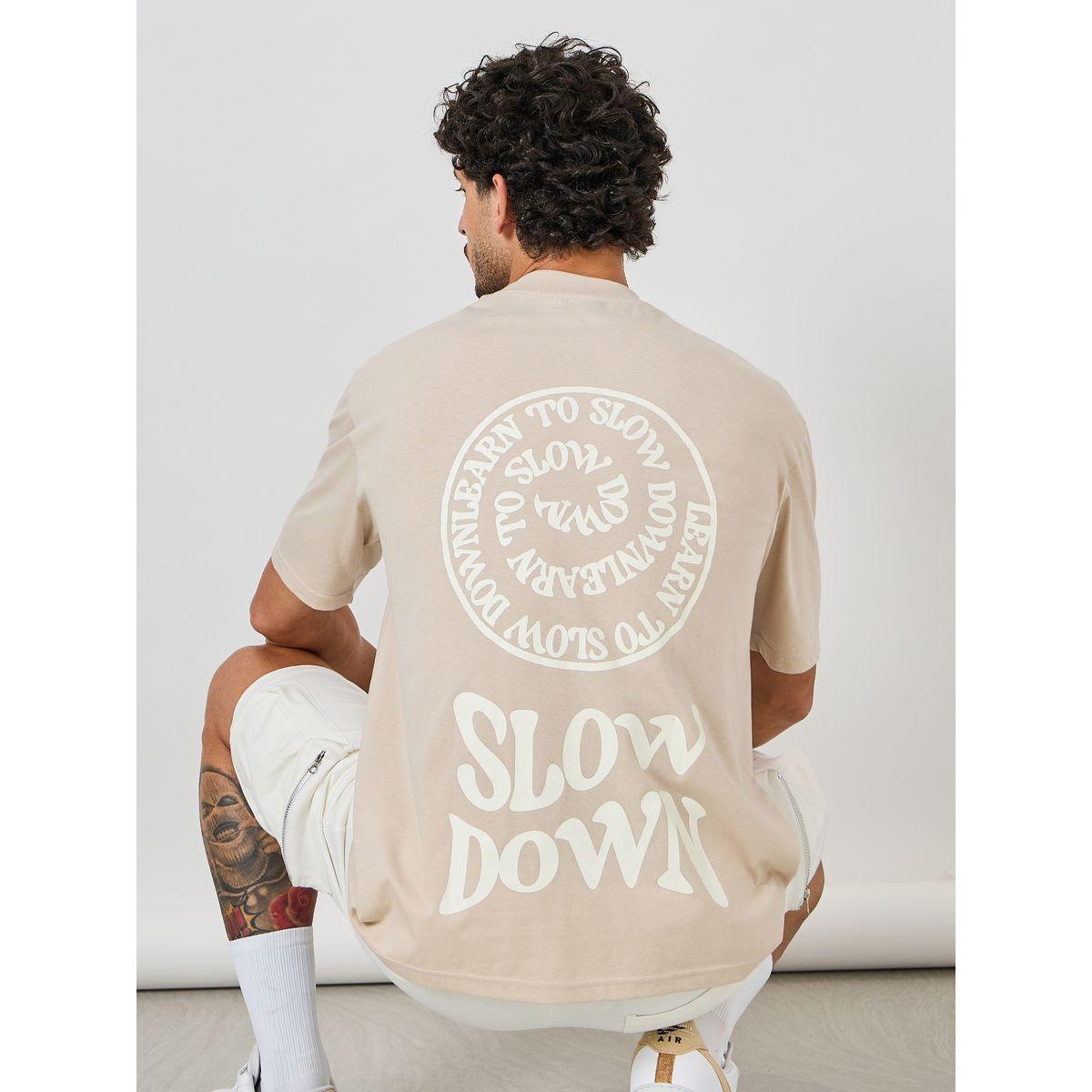 Styli Back Printed Oversized Cotton Rich T-Shirt with Mock Neck Detail-men-clothing-tshirtsandpolos-tshirts-image-1