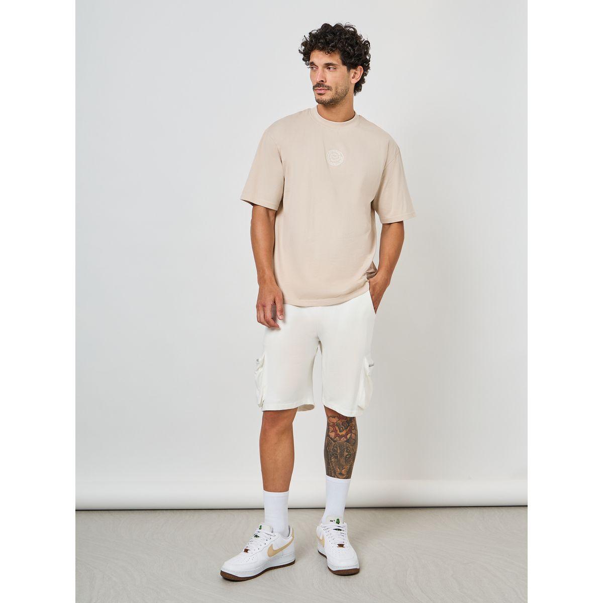 Styli Back Printed Oversized Cotton Rich T-Shirt with Mock Neck Detail-men-clothing-tshirtsandpolos-tshirts-image-2