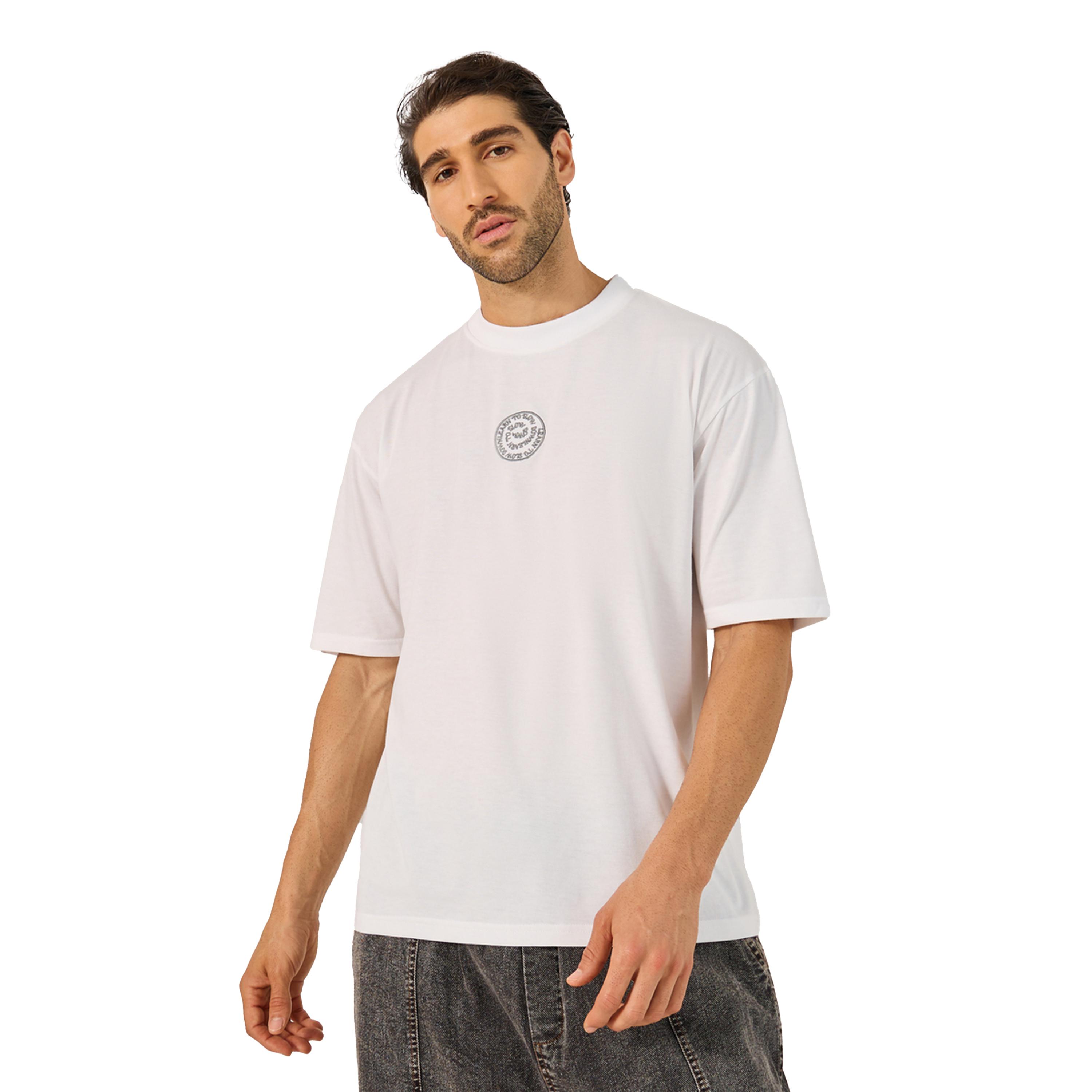 Styli Printed Oversized Cotton Rich T-Shirt with Mock Neck Detail-men-clothing-tshirtsandpolos-tshirts-image-1