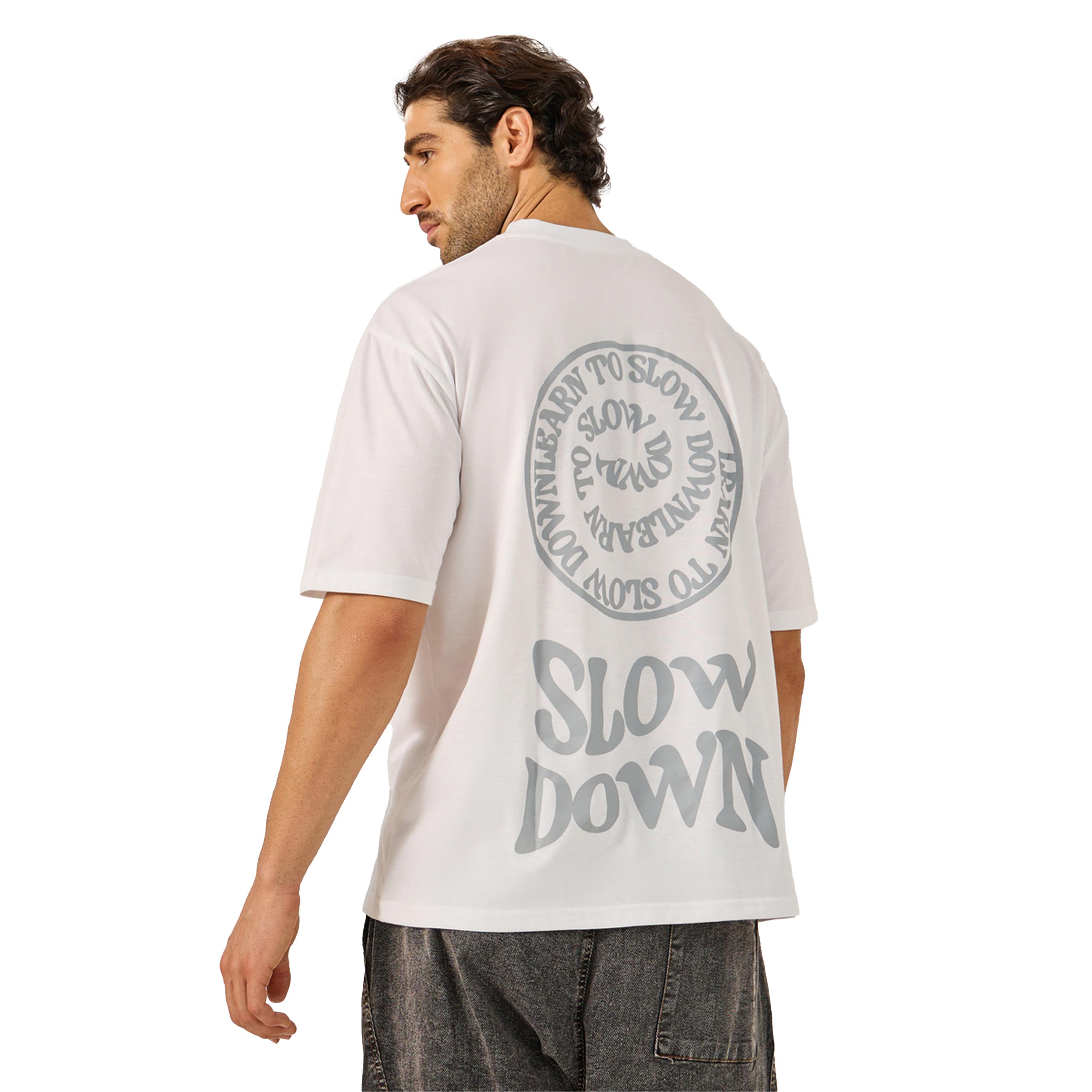 Styli Printed Oversized Cotton Rich T-Shirt with Mock Neck Detail-men-clothing-tshirtsandpolos-tshirts-image-2