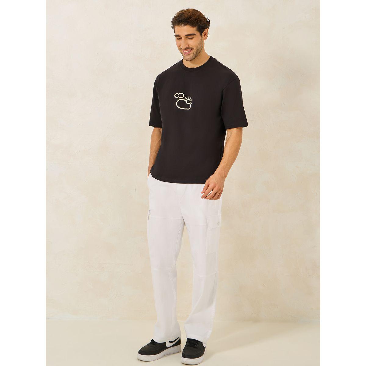 Styli Minimal Print Oversized Cotton Rich T-Shirt-men-clothing-tshirtsandpolos-tshirts-image-2
