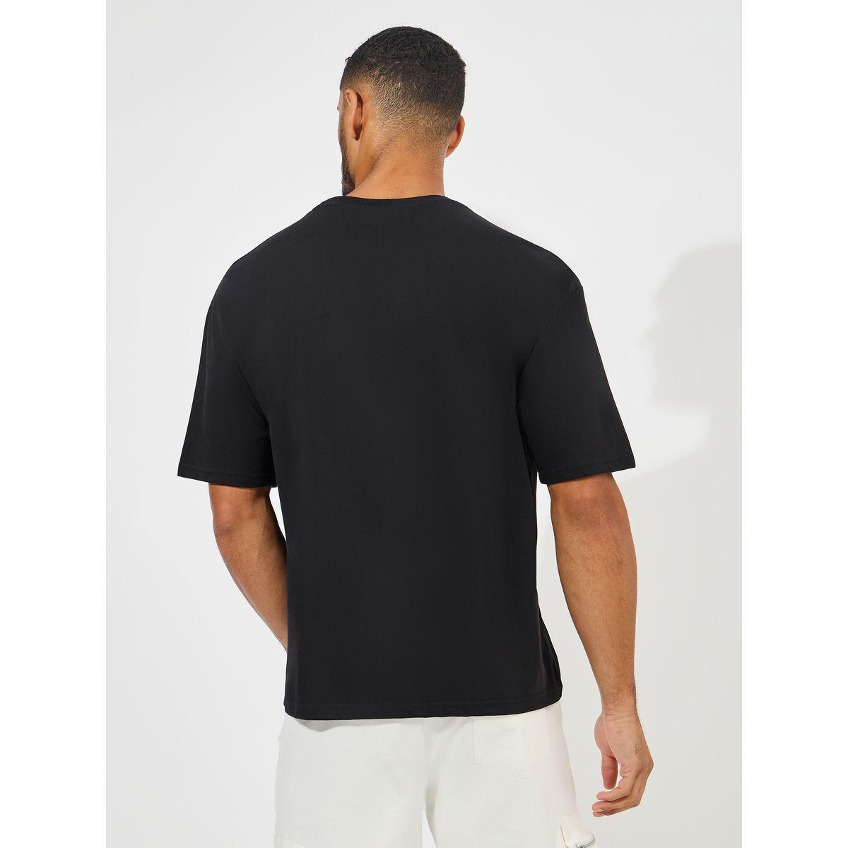 تيشيرت قطن فضفاض مع طبعة بتفاصيل ناعمة-men-clothing-tshirtsandpolos-tshirts-image-4