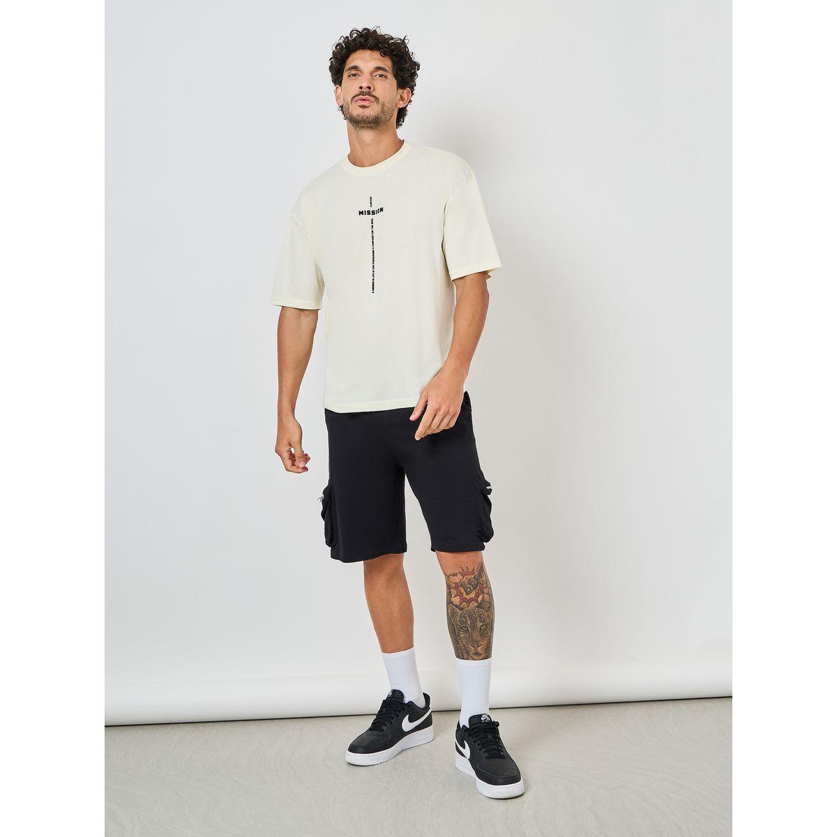 Styli Slogan Minimal Print Oversized Cotton Rich T-Shirt-men-clothing-tshirtsandpolos-tshirts-image-2