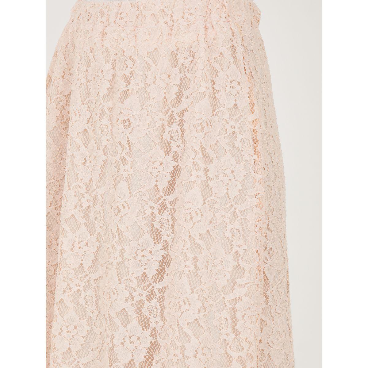 تنورة طويلة سادة بتفاصيل دانتيل-women-clothing-bottoms-skirts-image-3