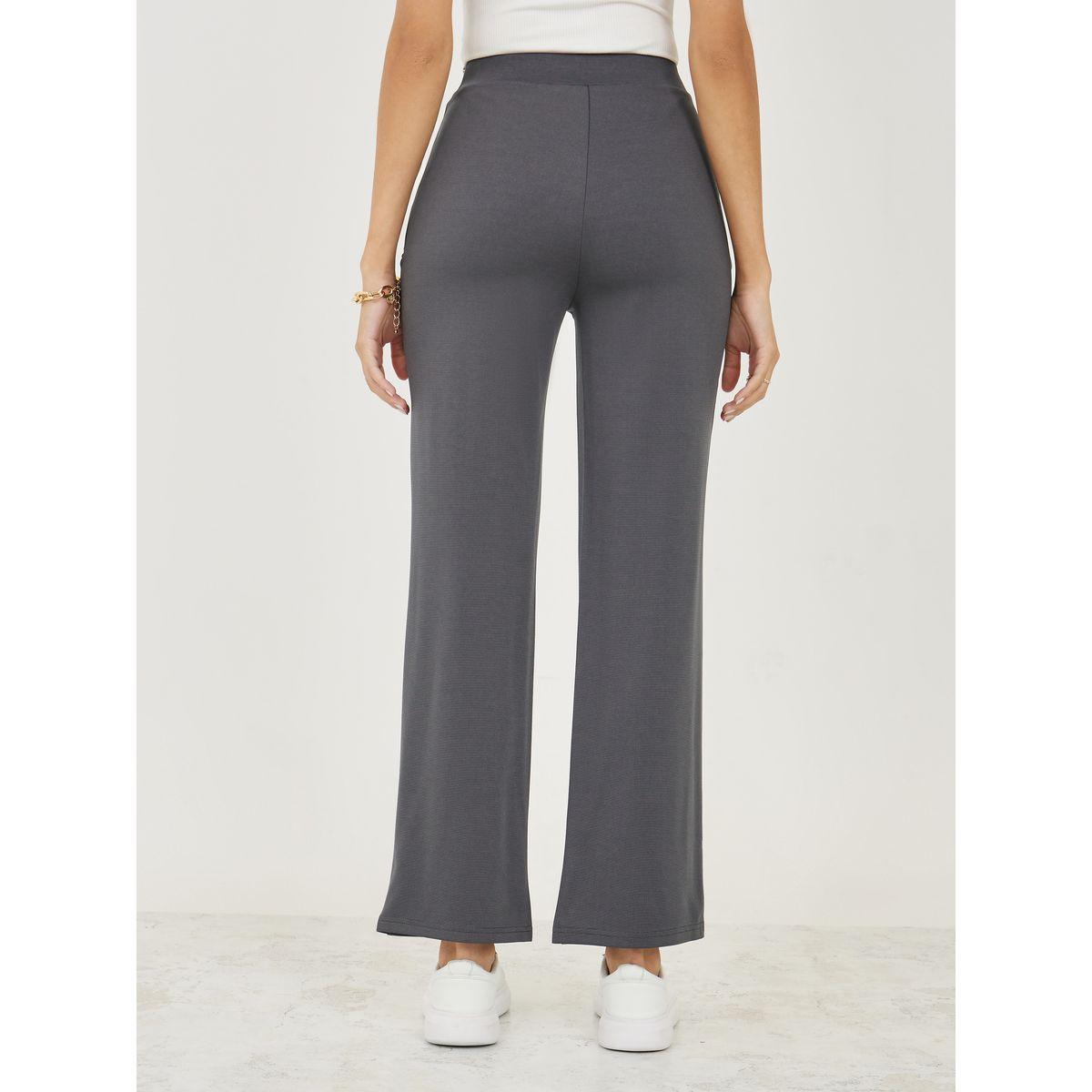 Styli Knitted Straight Leg Pants with Side Zip Detail-women-clothing-bottoms-trousers-image-4