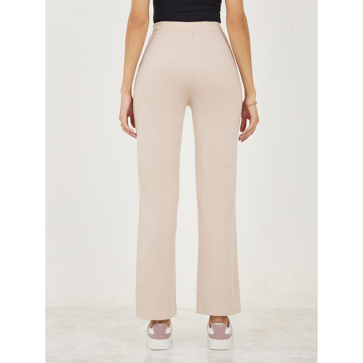 Styli Knitted Straight Leg Pants with Side Zip Detail-women-clothing-bottoms-trousers-image-4