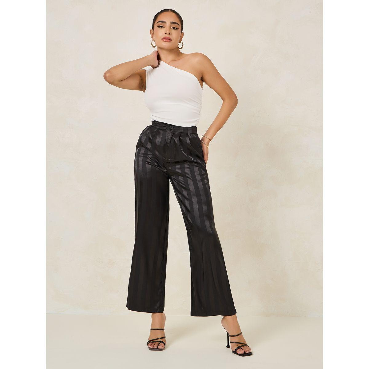 Styli Wide Leg sheen Full Length Pants-women-clothing-bottoms-trousers-image-2