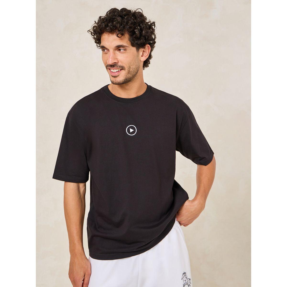 Styli Minimal Chest Embroidery Oversized Cotton Rich T-Shirt-men-clothing-tshirtsandpolos-tshirts-image-1