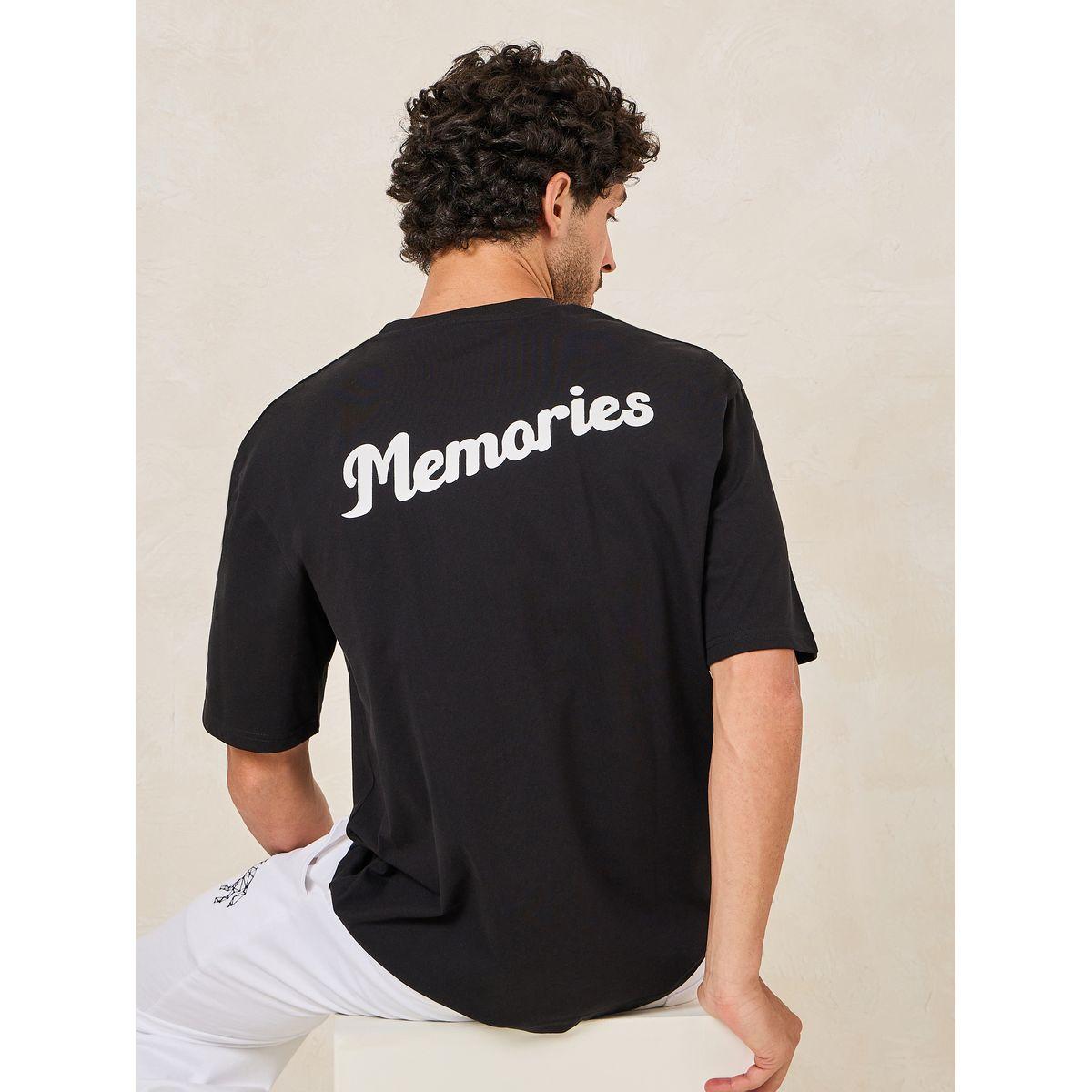 Styli Memories Slogan Print Oversized Cotton Rich T-Shirt-men-clothing-tshirtsandpolos-tshirts-image-1
