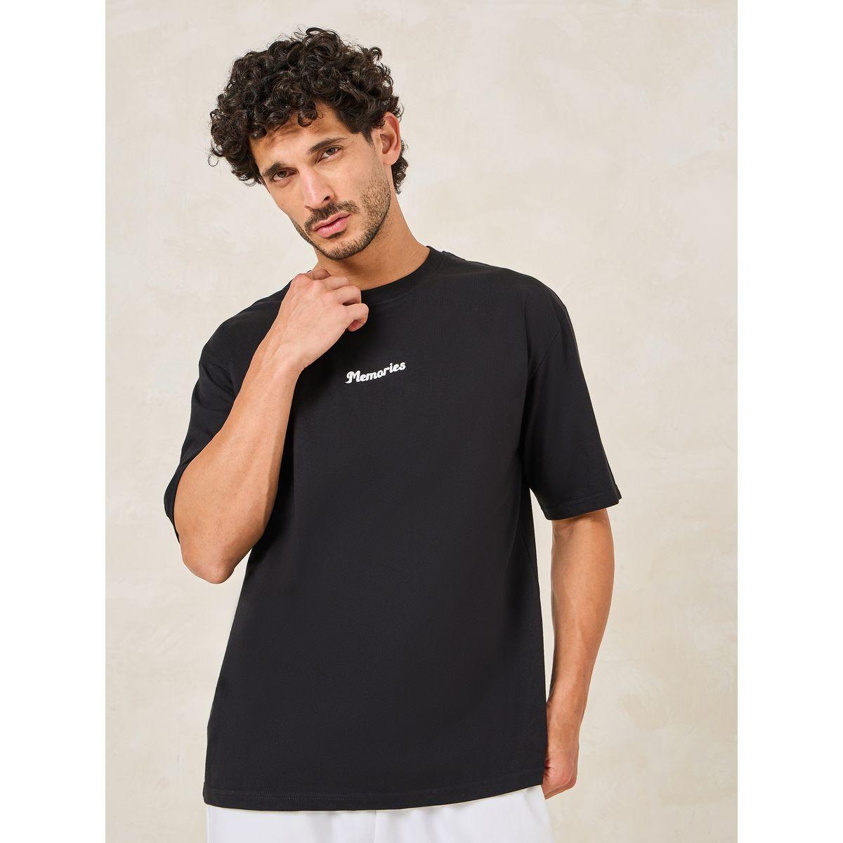 Styli Memories Slogan Print Oversized Cotton Rich T-Shirt-men-clothing-tshirtsandpolos-tshirts-image-3