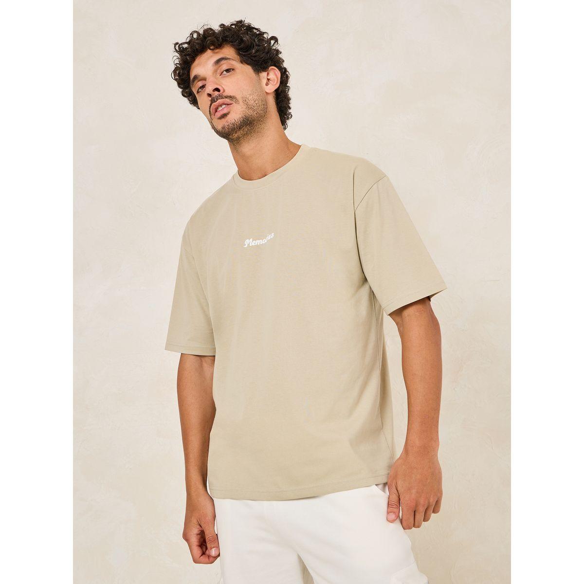 Styli Memories Slogan Print Oversized Cotton Rich T-Shirt-men-clothing-tshirtsandpolos-tshirts-image-2