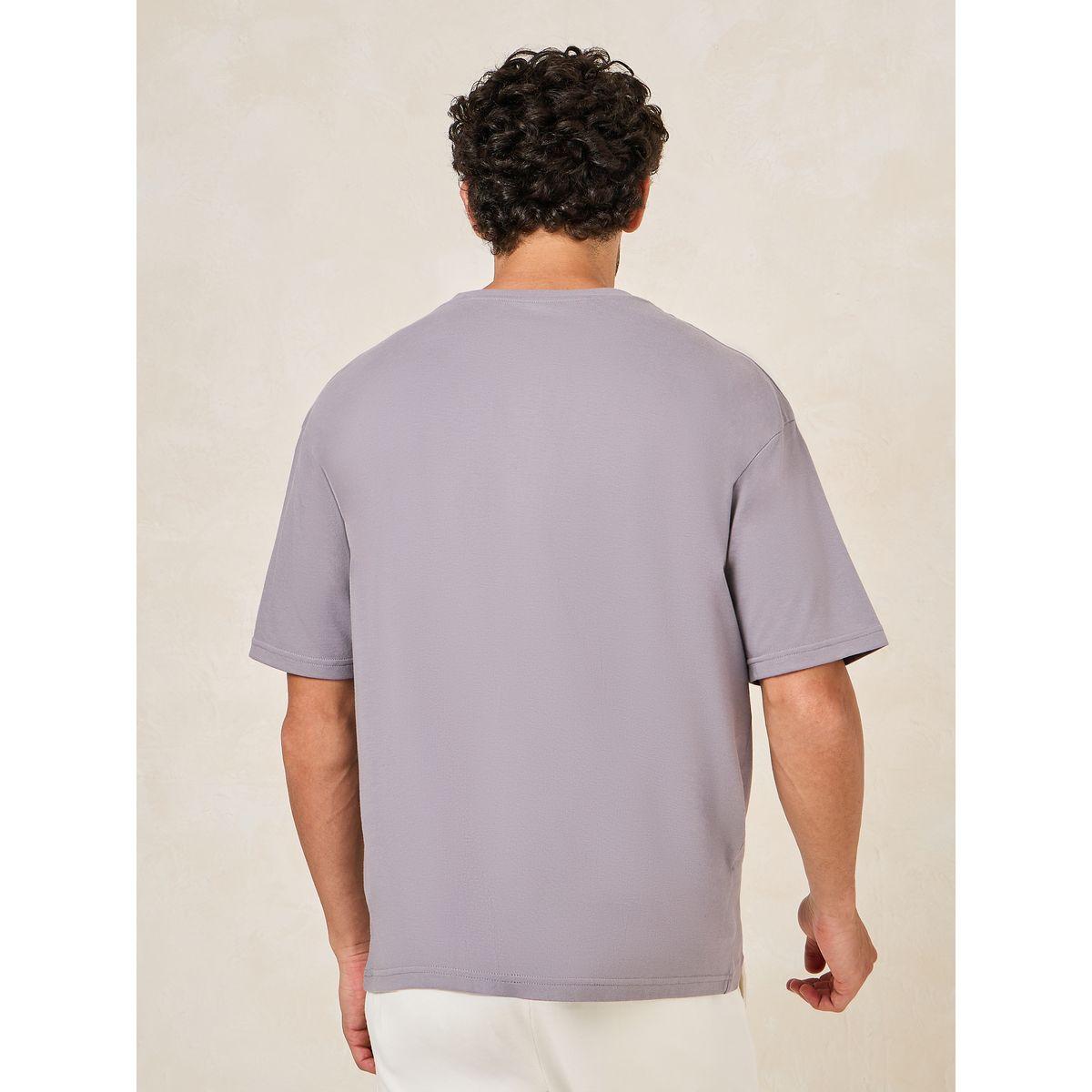 Styli Embroidery Detail Oversized Cotton Rich T-Shirt-men-clothing-tshirtsandpolos-tshirts-image-4