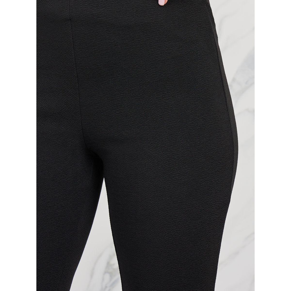 Styli Textured Asymmetric High Rise Waistband Leggings-women-clothing-bottoms-leggings-image-3