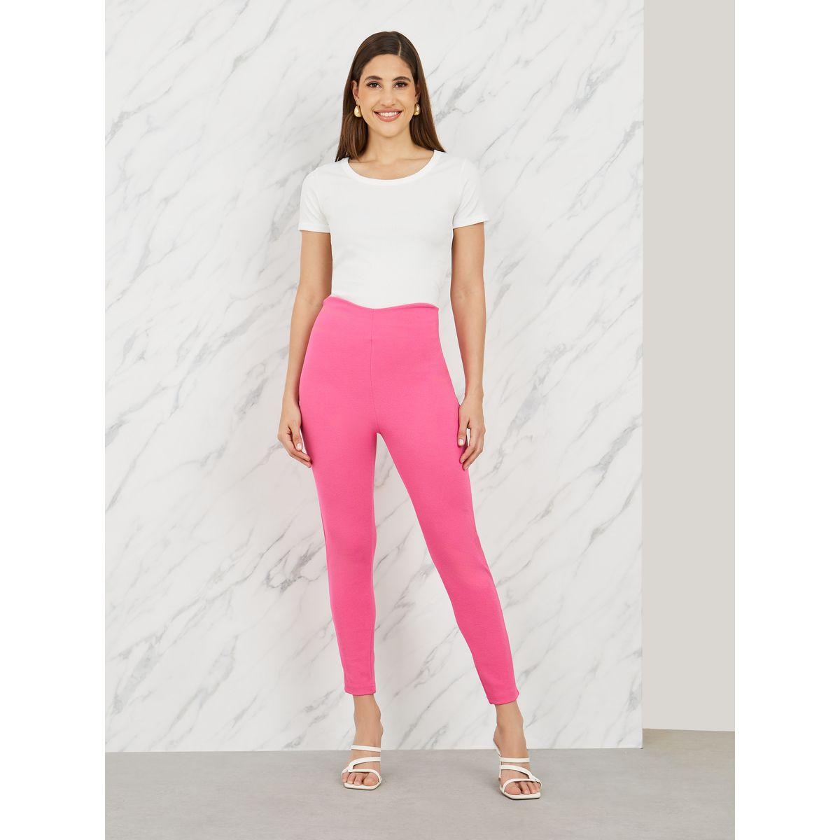 ليقنز بخصر مرتفع وتفاصيل بارزة الملمس-women-clothing-bottoms-leggings-image-2