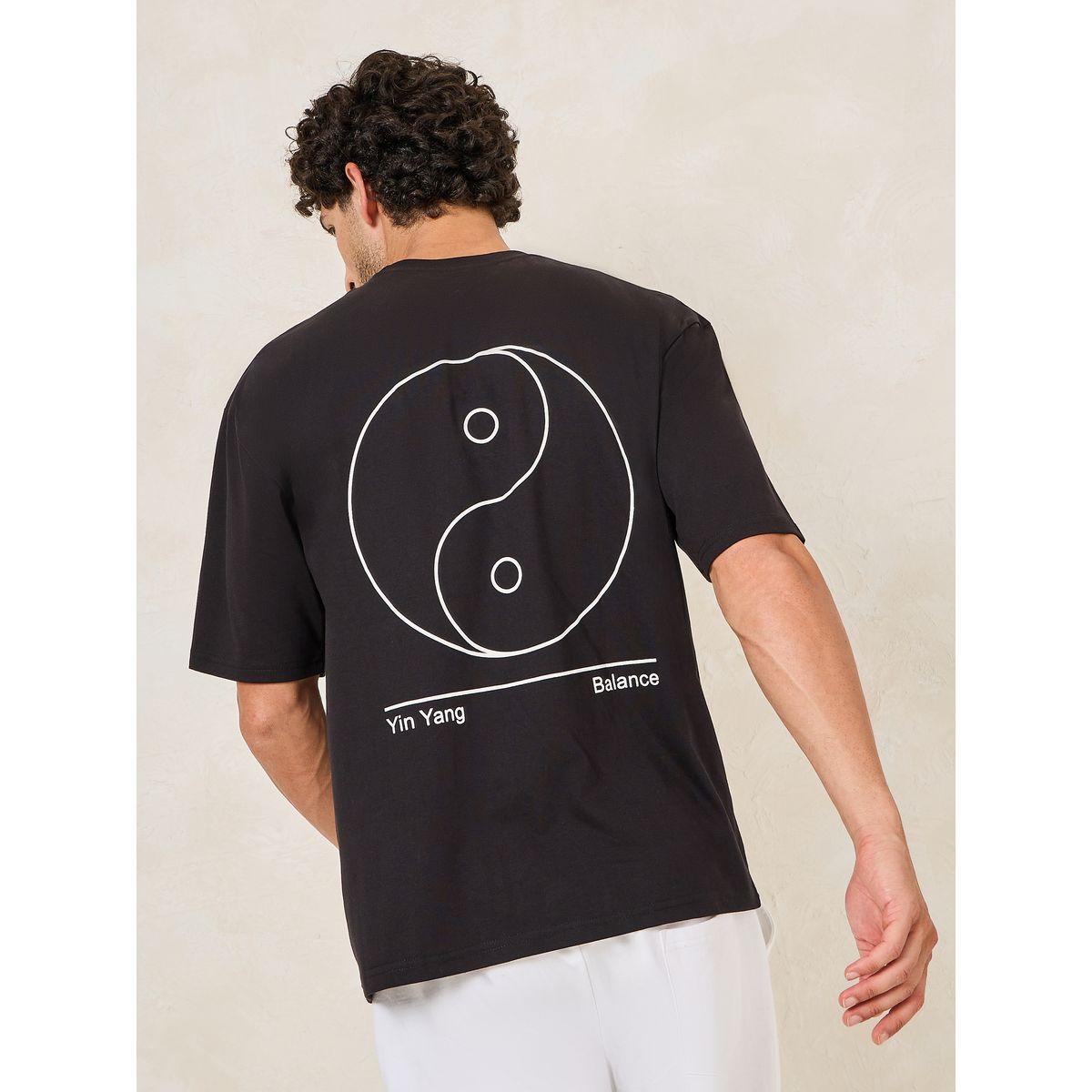 Styli Yin Yang Graphic Print Oversized Cotton Rich T-Shirt-men-clothing-tshirtsandpolos-tshirts-image-1