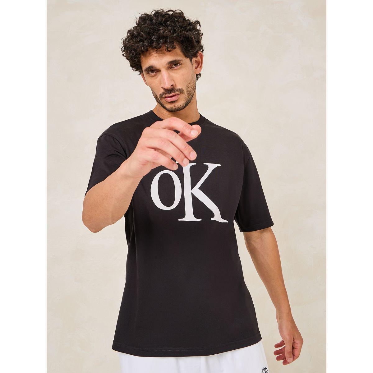 تيشيرت قطن فضفاض مطبع بكتابة-men-clothing-tshirtsandpolos-tshirts-image-1