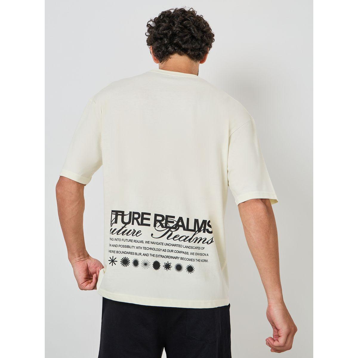 تيشيرت قطن فضفاض مطبع بكتابة-men-clothing-tshirtsandpolos-tshirts-image-1