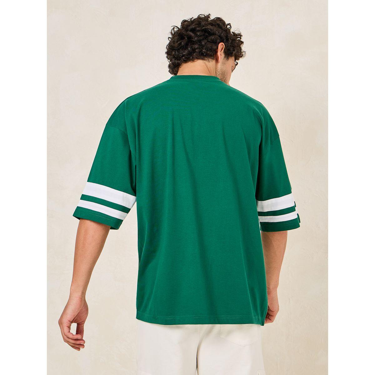 Styli Varsity Chest Print Boxy T-Shirt with Striped Detail-men-clothing-tshirtsandpolos-tshirts-image-4