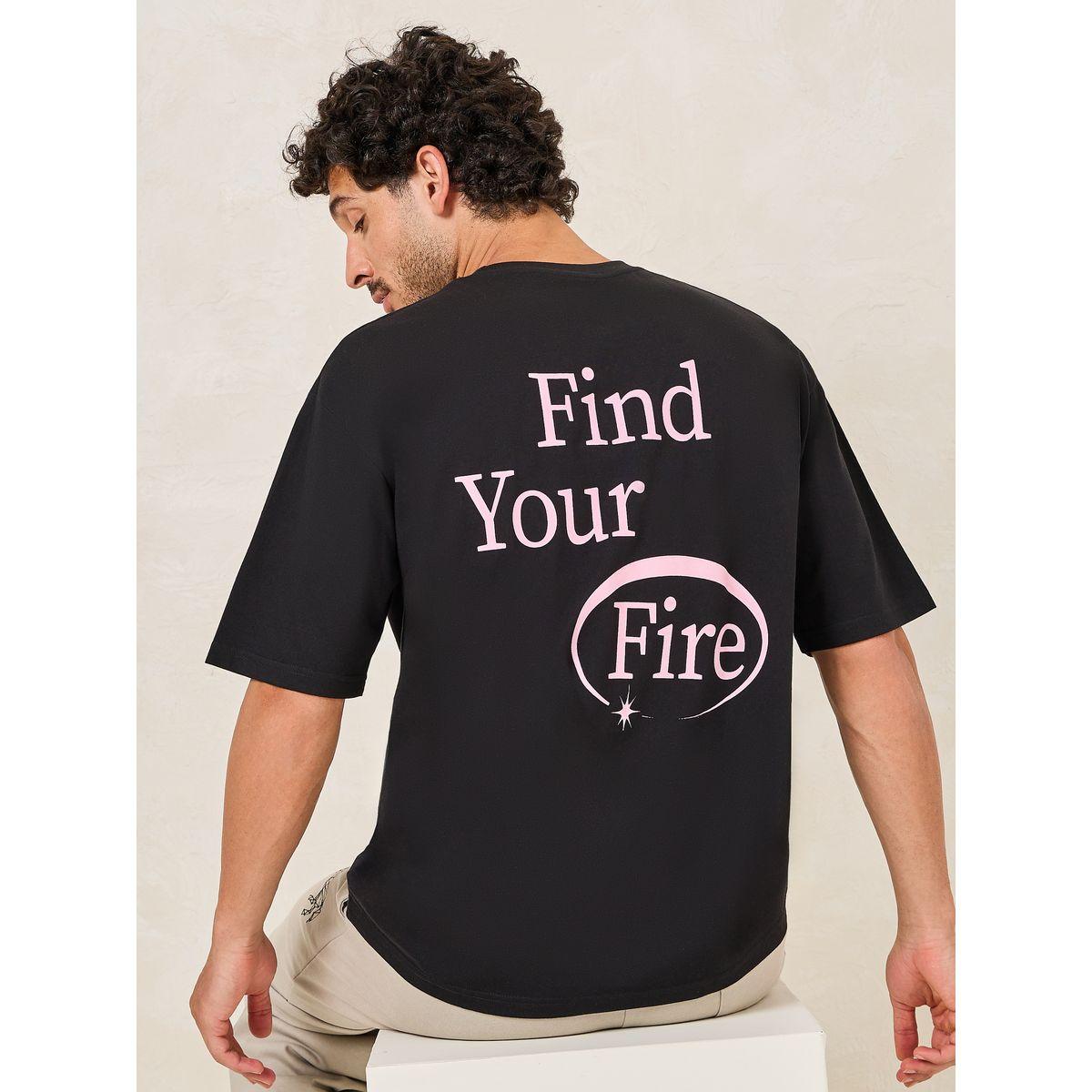 Styli Back Slogan Print Oversized Cotton Rich T-Shirt-men-clothing-tshirtsandpolos-tshirts-image-1