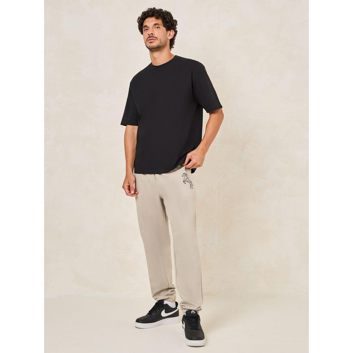 Styli Back Slogan Print Oversized Cotton Rich T-Shirt-men-clothing-tshirtsandpolos-tshirts-image-2
