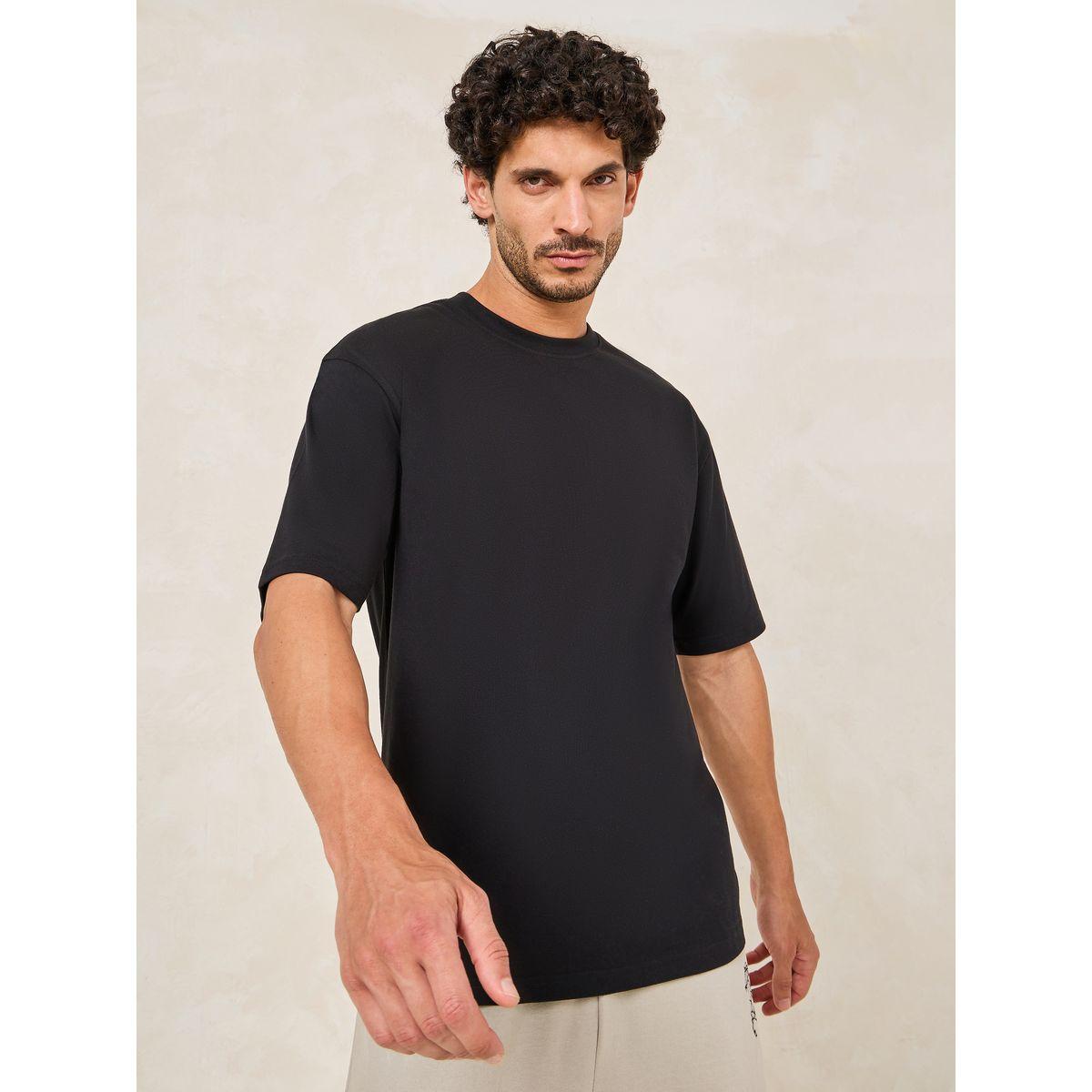 تيشيرت قطن فضفاض مطبع بكتابة على الظهر-men-clothing-tshirtsandpolos-tshirts-image-3