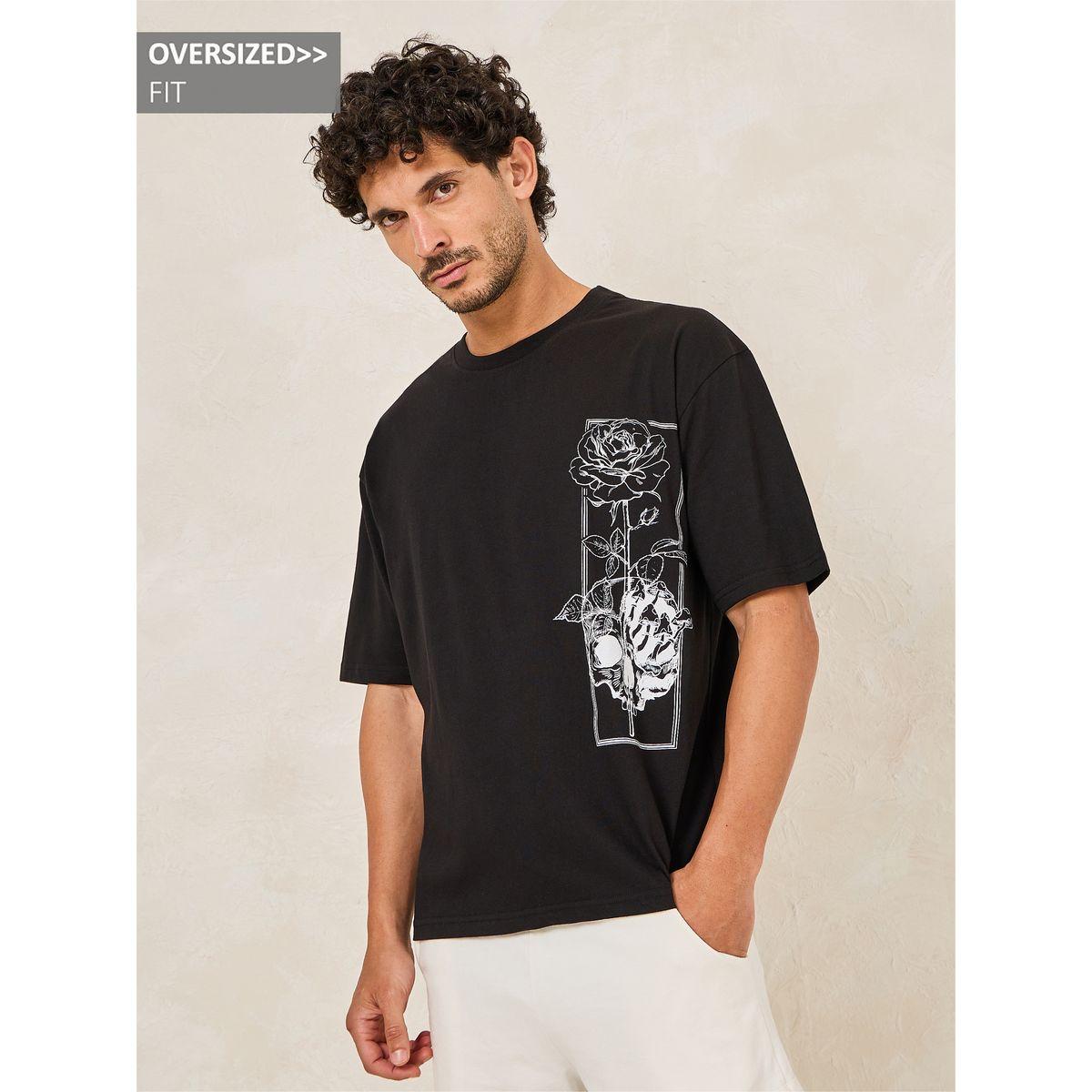 Styli Flower Print Oversized Cotton Rich T-Shirt-men-clothing-tshirtsandpolos-tshirts-image-1