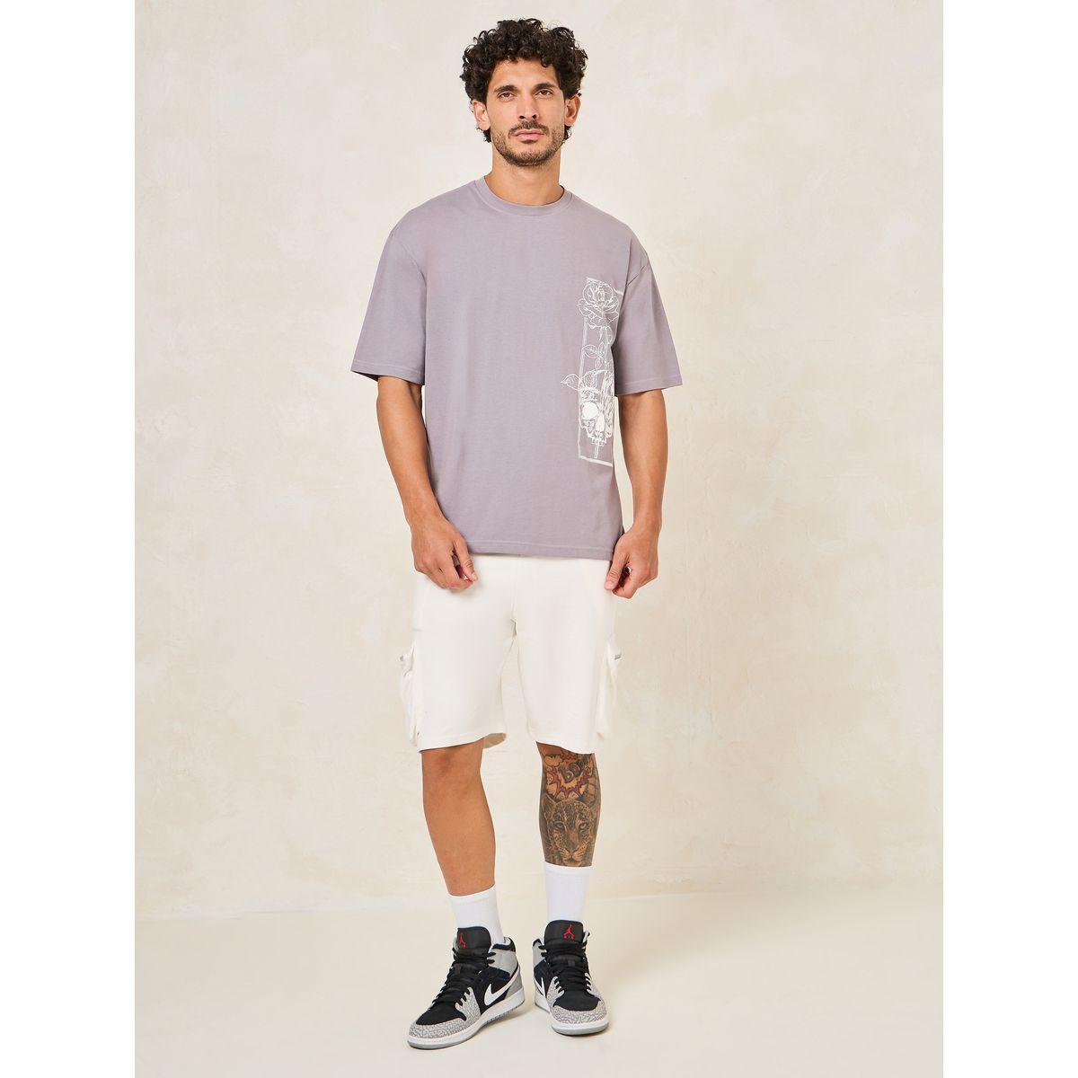 Styli Flower Print Oversized Cotton Rich T-Shirt-men-clothing-tshirtsandpolos-tshirts-image-2