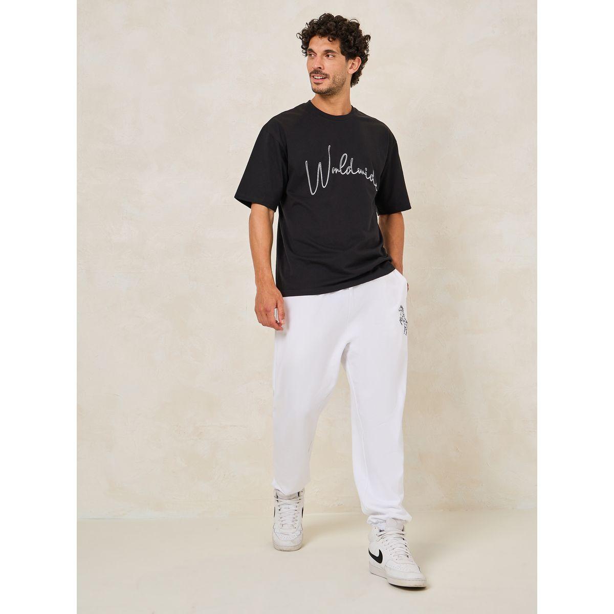 تيشيرت قطن فضفاض مطبع بكتابة-men-clothing-tshirtsandpolos-tshirts-image-2