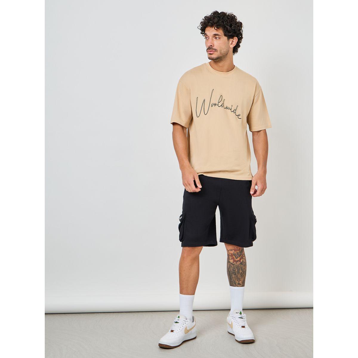 Styli Worldwide Slogan Oversized Cotton Rich T-Shirt-men-clothing-tshirtsandpolos-tshirts-image-2