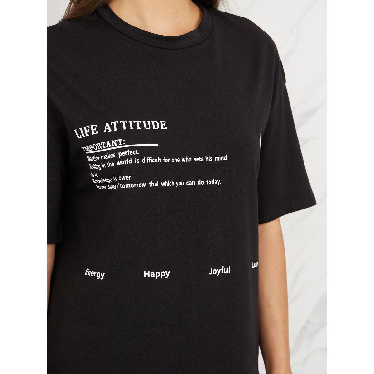 Styli Oversized Drop Shoulder Life Attitude Slogan Print Longline T-Shirt-women-clothing-tshirts-image-3