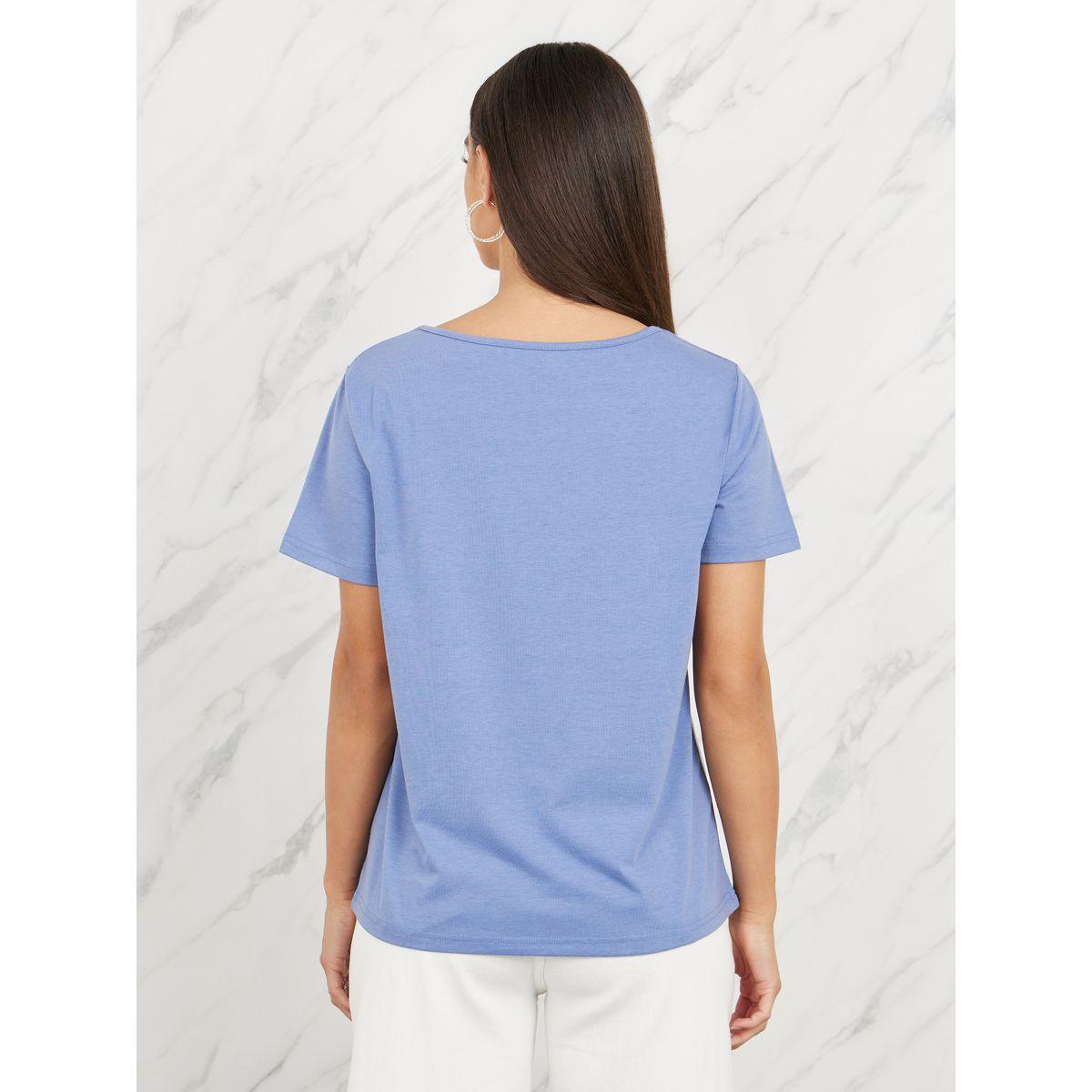 Styli Regular Fit Lace Pocket Detail T-Shirt-women-clothing-tshirts-image-5
