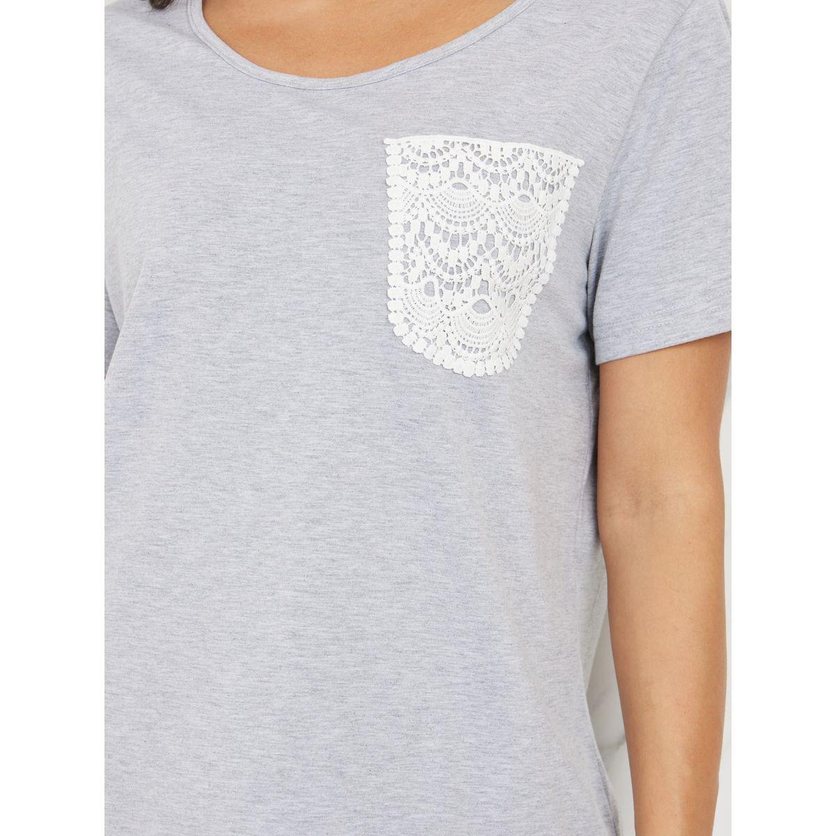 Styli Regular Fit Lace Pocket Detail T-Shirt-women-clothing-tshirts-image-3