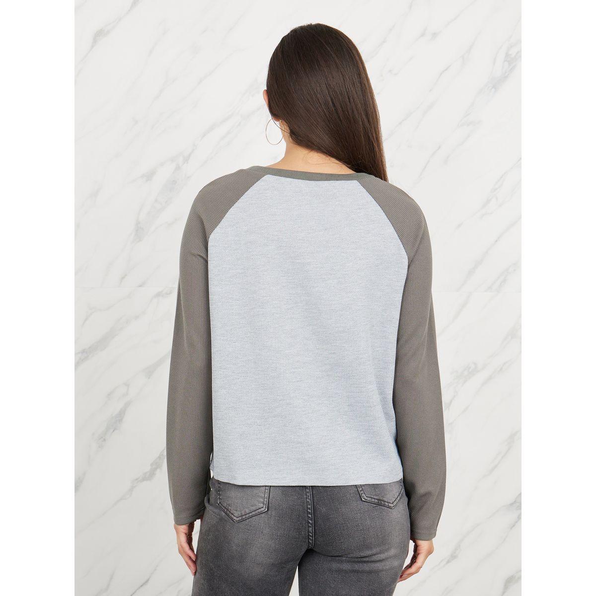 Styli Colorblock Raglan Sleeves Regular Fit T-Shirt-women-clothing-tshirts-image-4