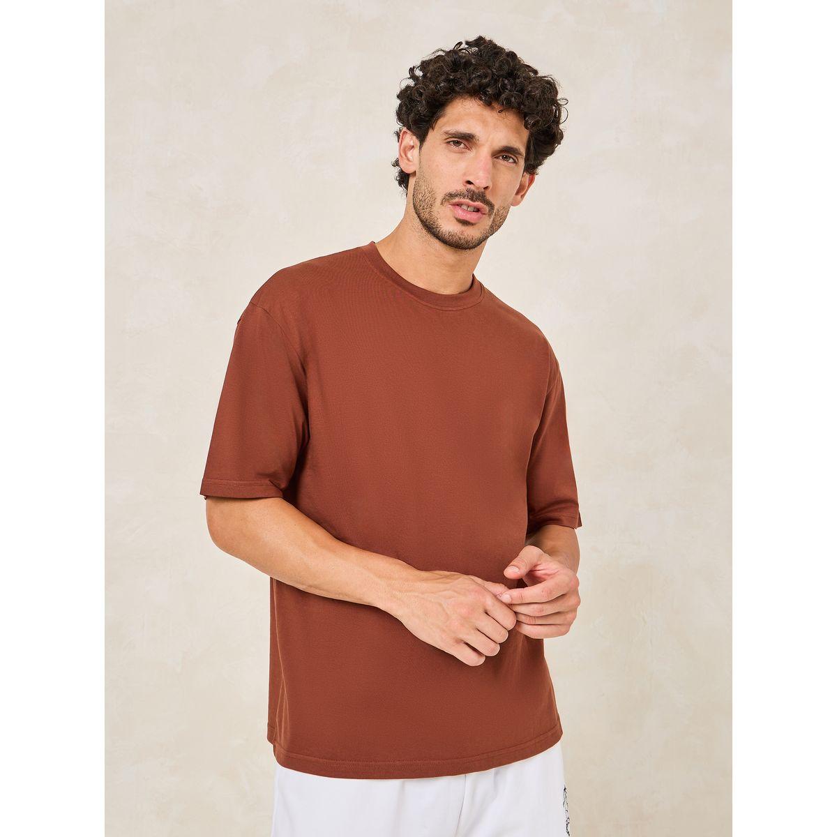 تيشيرت قطن فضفاض مطبع بكتابة على الظهر-men-clothing-tshirtsandpolos-tshirts-image-3
