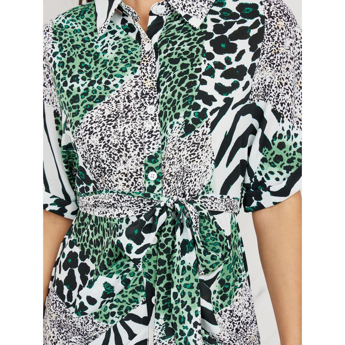 Styli Animal All Over Print Bodycon Knee Length Dress-women-clothing-dresses-image-3