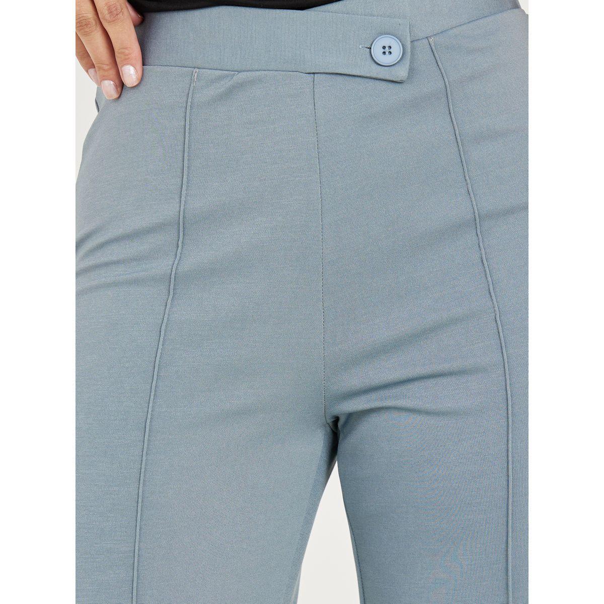 بنطال محبوك بقصة مستقيمة ودرزات-women-clothing-bottoms-trousers-image-3