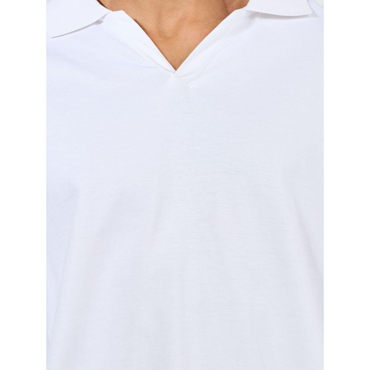 تيشيرت فضفاض بياقة بولو وتفاصيل محبوكة-men-clothing-tshirtsandpolos-polos-image-3