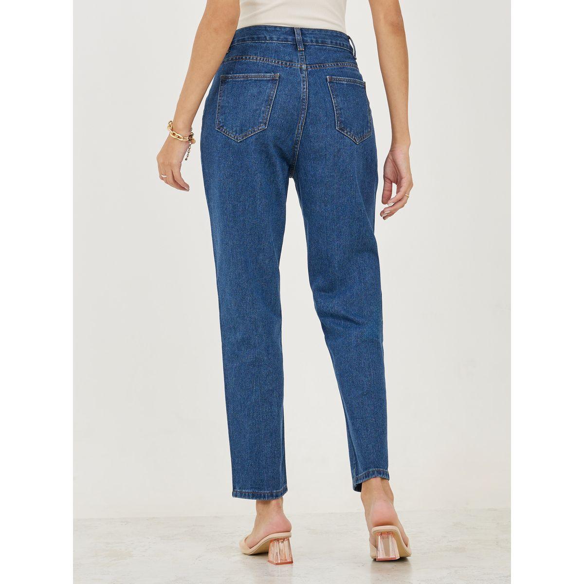 Styli Ankle Length Tapered Fit Jeans with Pockets-women-clothing-bottoms-jeans-image-4