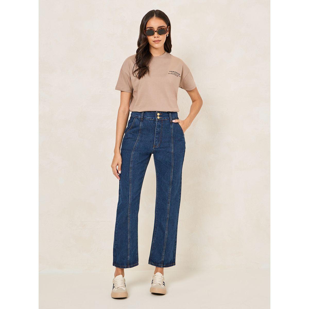 Styli Tapered Fit Crop Jeans with Button-Fly-women-clothing-bottoms-jeans-image-2