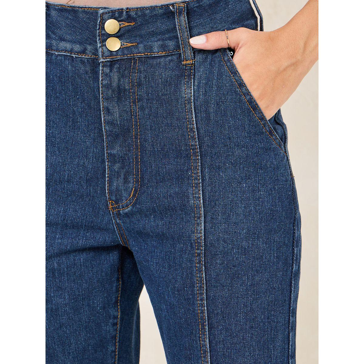 Styli Tapered Fit Crop Jeans with Button-Fly-women-clothing-bottoms-jeans-image-3