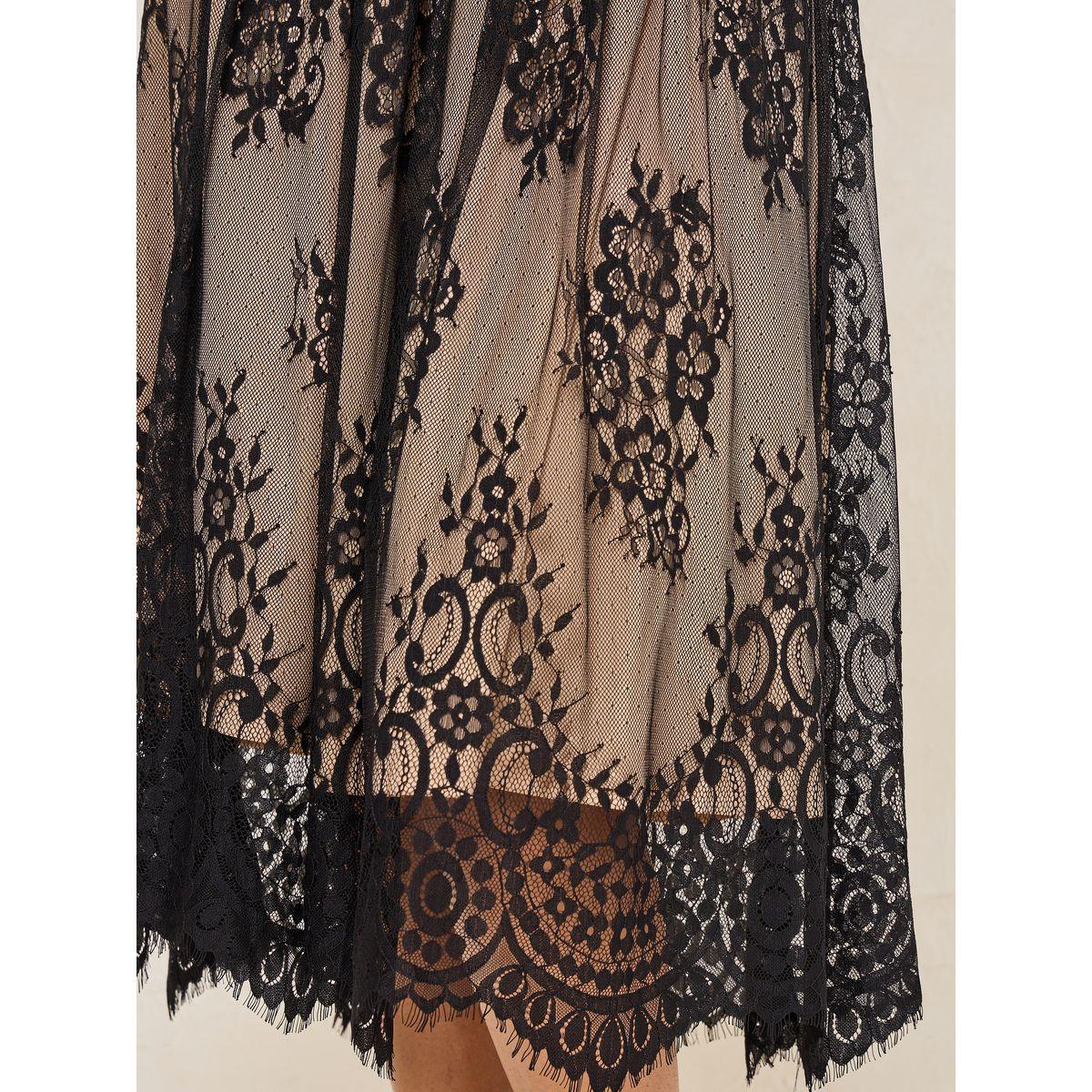 تنورة ميدي بتفاصيل دانتيل-women-clothing-skirts-image-3